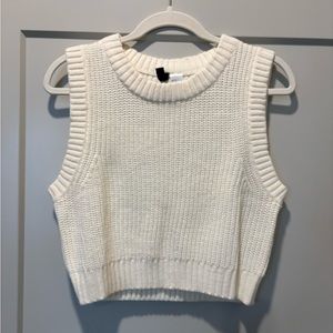 H&M cream sweater vest
